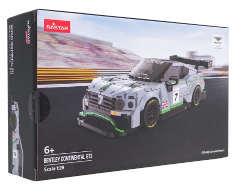 Autko Klocki 1:29 Bentley Continental GT3 Szary RASTAR