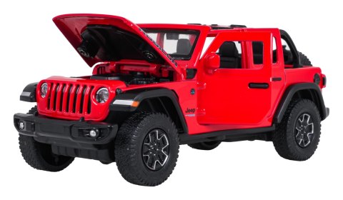 Autko Metalowe 1:32 Jeep Wrangler Rubicon Czerwone RASTAR