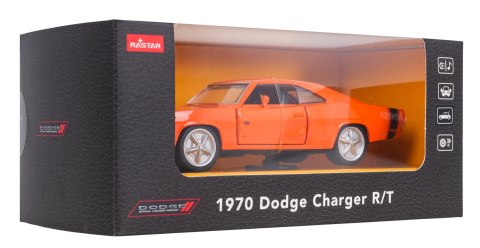 Autko Metalowe 1:36 1970 Dodge Charger R/T Pomarańczowy RASTAR