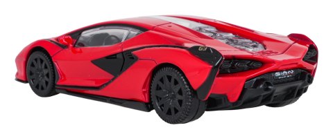 Autko Metalowe 1:43 Lamborghini Sian Czerwone RASTAR