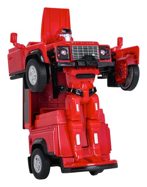 Autko Metalowe/Robot 2w1 1:32 Land Rover Defender Czerwony RASTAR