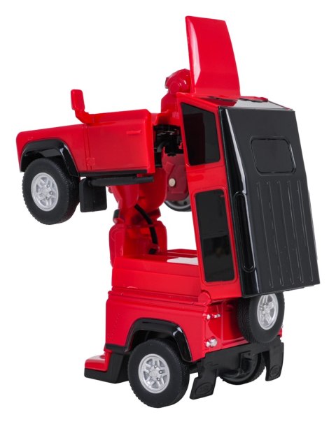 Autko Metalowe/Robot 2w1 1:32 Land Rover Defender Czerwony RASTAR