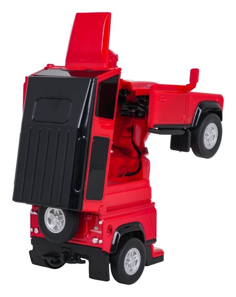 Autko Metalowe/Robot 2w1 1:32 Land Rover Defender Czerwony RASTAR