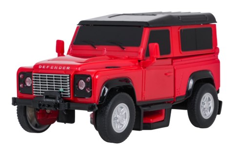 Autko Metalowe/Robot 2w1 1:32 Land Rover Defender Czerwony RASTAR