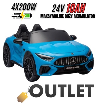 OUTLET Auto Na Akumulator Mercedes AMG SL63 Niebieskie Lakierowane 4x200W 24V10Ah