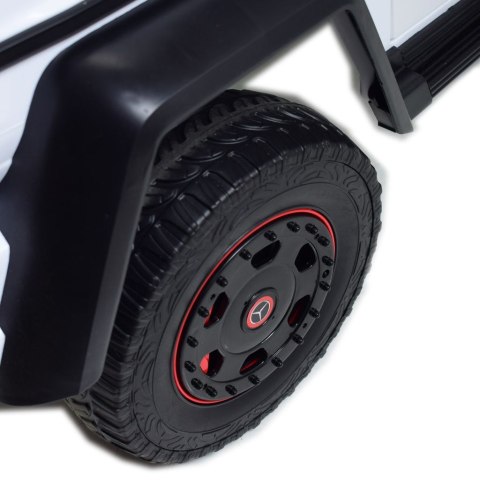 MEGA POJAZD- ORYGINALNY MERCEDES G63, NAPĘD 6X6, MIĘKKIE KOŁA, MIĘKKIE SIEDZENIE, SIEDZENIE DLA RODZICA, 12v14AH/ABL-1801