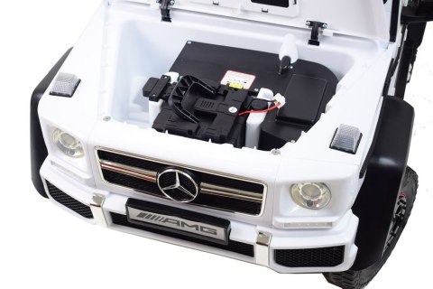 MEGA POJAZD- ORYGINALNY MERCEDES G63, NAPĘD 6X6, MIĘKKIE KOŁA, MIĘKKIE SIEDZENIE, SIEDZENIE DLA RODZICA, 12v14AH/ABL-1801