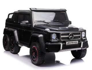 MEGA POJAZD- ORYGINALNY MERCEDES G63, NAPĘD 6X6, MIĘKKIE KOŁA, MIĘKKIE SIEDZENIE, SIEDZENIE DLA RODZICA, 12v14AH/ABL-1801
