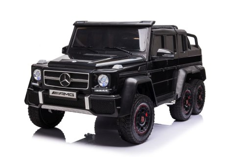 MEGA POJAZD- ORYGINALNY MERCEDES G63, NAPĘD 6X6, MIĘKKIE KOŁA, MIĘKKIE SIEDZENIE, SIEDZENIE DLA RODZICA, 12v14AH/ABL-1801