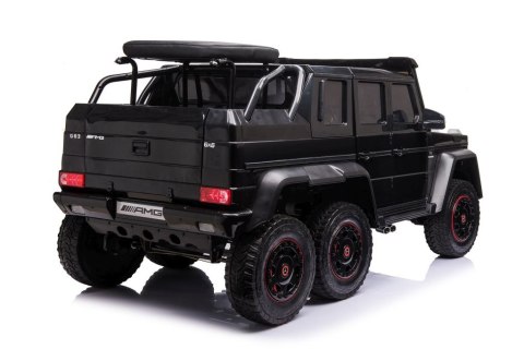 MEGA POJAZD- ORYGINALNY MERCEDES G63, NAPĘD 6X6, MIĘKKIE KOŁA, MIĘKKIE SIEDZENIE, SIEDZENIE DLA RODZICA, 12v14AH/ABL-1801