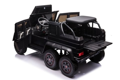 MEGA POJAZD- ORYGINALNY MERCEDES G63, NAPĘD 6X6, MIĘKKIE KOŁA, MIĘKKIE SIEDZENIE, SIEDZENIE DLA RODZICA, 12v14AH/ABL-1801