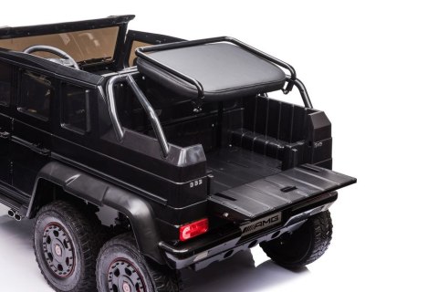 MEGA POJAZD- ORYGINALNY MERCEDES G63, NAPĘD 6X6, MIĘKKIE KOŁA, MIĘKKIE SIEDZENIE, SIEDZENIE DLA RODZICA, 12v14AH/ABL-1801