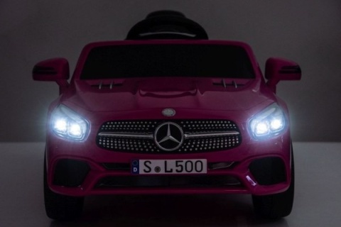 Auto na akumulator MERCEDES SL500 Różowy 2x45W + PILOT