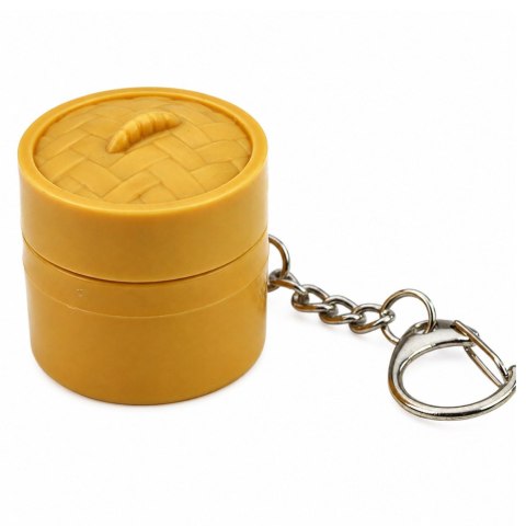 Brelok Pierożek w Koszyczku Świecący LED Dumpling Do Plecaka Kluczy 3,5 cm