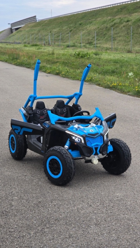Buggy CAN-AM Maverick 3 PRO + Pompowane KOŁA auto na akumulator Niebieski 2x320W 24V DK-CA001