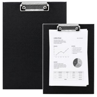 Deska Podkładka z Metalowym Klipem Clipboard Do Pisania A4 Czarna