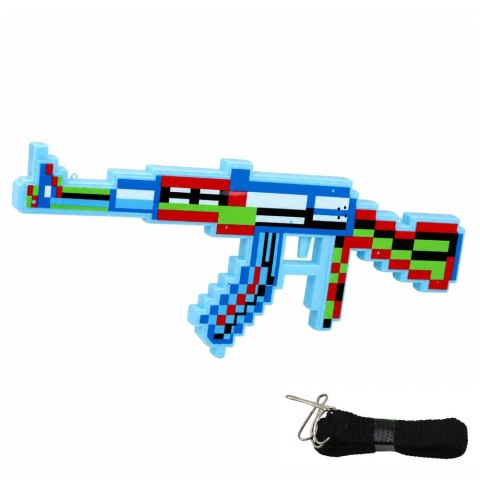 Karabin Pikselowy Broń Światła Dźwięki Zielony 39cm