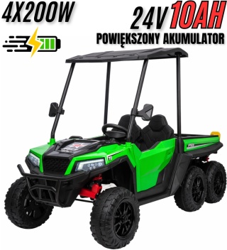Auto wywrotka na akumulator X-POWER GLADIATOR 24V 4x200W z dachem