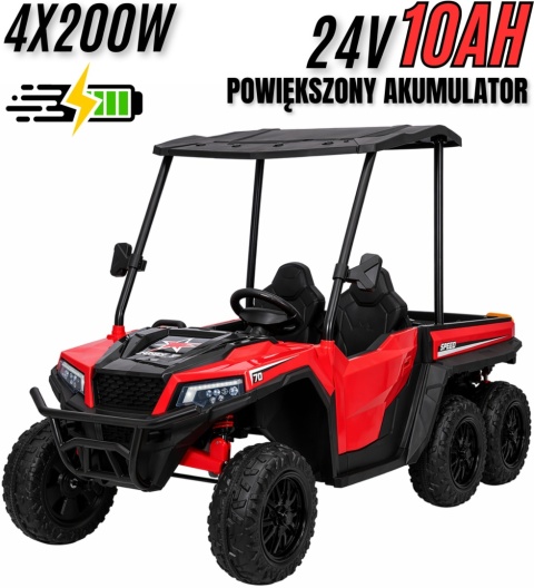 Auto wywrotka na akumulator X-POWER GLADIATOR 24V 4x200W z dachem