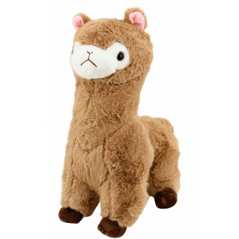 Pluszowa Alpaka Lama Maskotka Przytulanka Miękkie Futerko Beżowa 38 cm