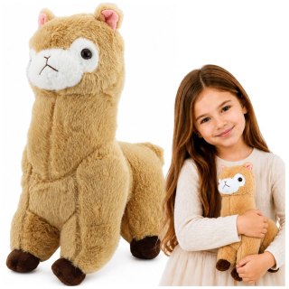 Pluszowa Alpaka Lama Maskotka Przytulanka Miękkie Futerko Kremowa 28 cm