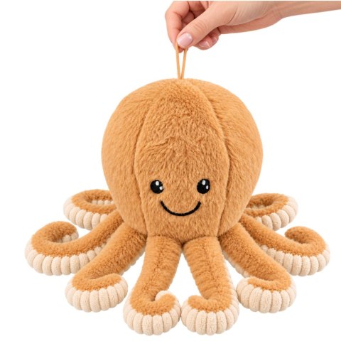 Pluszowa Ośmiornica Maskotka Przytulanka Sprężyste Macki Beżowa 50 cm