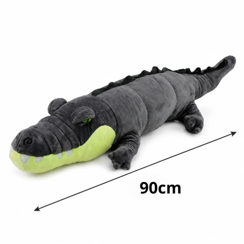 Pluszowy Krokodyl Maskotka Przytulanka Realistyczny Szary 90 cm