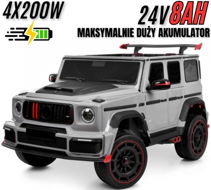 Wielkie auto na akumulator SUV BOMBARDIER 4x200W 24V do 11km/h
