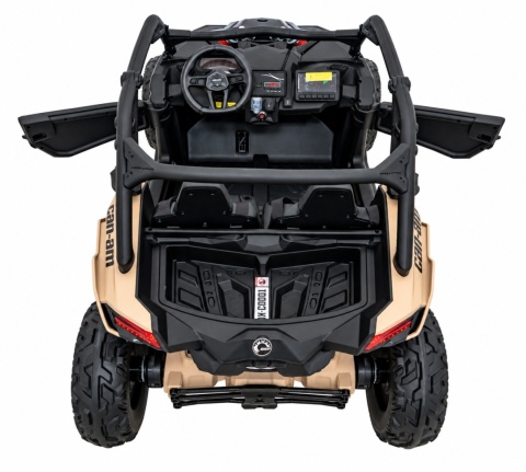 Auto na akumulator Buggy CAN-AM Maverick 3 PRO POMPOWANE KOŁA Turbo RR Beżowy 2x320W 24V 20Ah - POWIĘKSZONY AKUMULATOR
