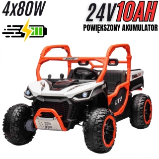 Auto na akumulator Farmer Truck UTV Racing 24V 4x75W + KIPER Biały
