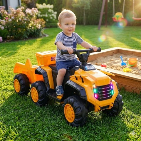 Pierwszy quad na akumulator, jeździk z przyczepą, wolne koło/YW1009