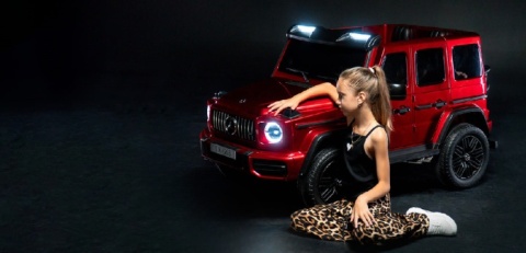 Auto na akumulator Mercedes Benz G63 AMG STRONG 2x280W CICHE SILNIKI 24V Czerwony LAKIER + POWIĘKSZONY AKUMULATOR 24V20Ah