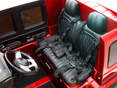 Auto na akumulator Mercedes Benz G63 AMG STRONG 2x280W CICHE SILNIKI 24V Czerwony LAKIER + POWIĘKSZONY AKUMULATOR 24V20Ah