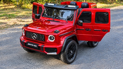 Auto na akumulator Mercedes Benz G63 AMG GIGANT XXL 4x200W 24V Czerwony LAKIEROWANY