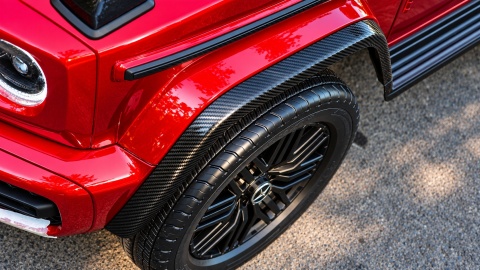 Auto na akumulator Mercedes Benz G63 AMG GIGANT XXL 4x200W 24V Czerwony LAKIEROWANY