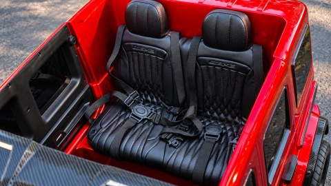 Auto na akumulator Mercedes Benz G63 AMG GIGANT XXL 4x200W 24V Czerwony LAKIEROWANY