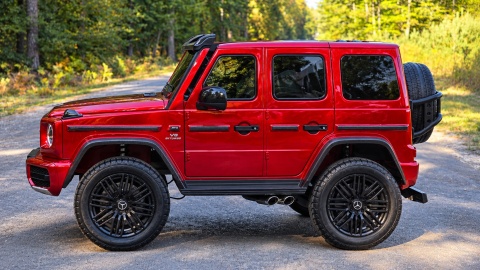 Auto na akumulator Mercedes Benz G63 AMG GIGANT XXL 4x200W 24V Czerwony LAKIEROWANY