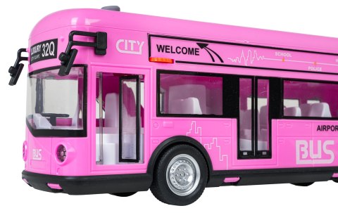 Autobus Różowy z Funkcją Dźwięku i Świateł