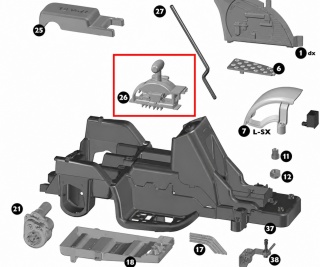 Lewarek biegów Traktor / Koparka 12V