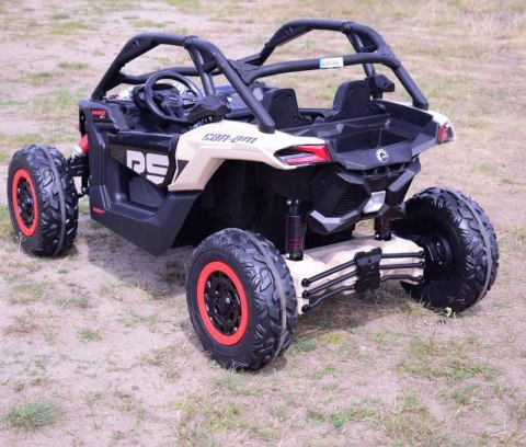 Pojazd Buggy CAN-AM Maverick 3 Turbo RR Czerwono Srebrny LAKIER 4x200 24V DK-CA001