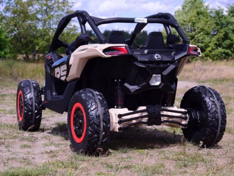 Pojazd Buggy CAN-AM Maverick 3 Turbo RR Czerwono Srebrny LAKIER 4x200 24V DK-CA001