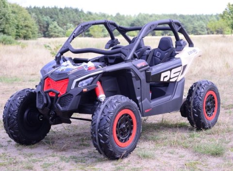 Pojazd Buggy CAN-AM Maverick 3 Turbo RR Czerwono Srebrny LAKIER 4x200 24V DK-CA001