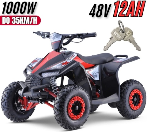 Quad na akumulator 48V HIGHPER 1060W Czerwony do 35km/h