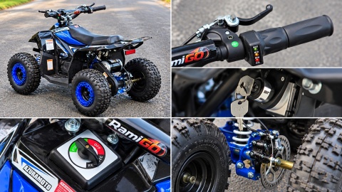Quad na akumulator 48V HIGHPER 1060W Niebieski do 35km/h