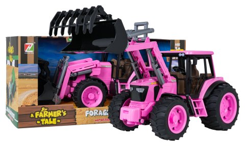 Traktor Różowy 1:16 z Funkcją Świateł i Dźwięku
