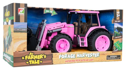 Traktor Różowy 1:16 z Funkcją Świateł i Dźwięku