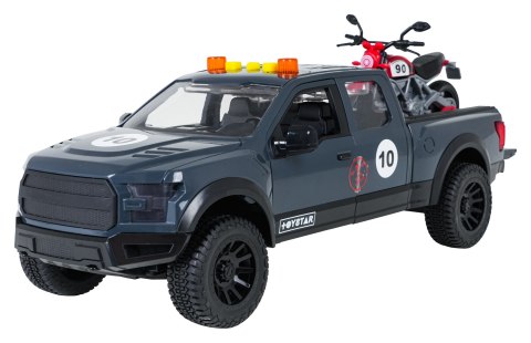 Zestaw Auto Terenowe z Funkcją Świateł i Dźwięku + Motocykl