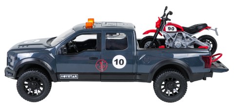Zestaw Auto Terenowe z Funkcją Świateł i Dźwięku + Motocykl