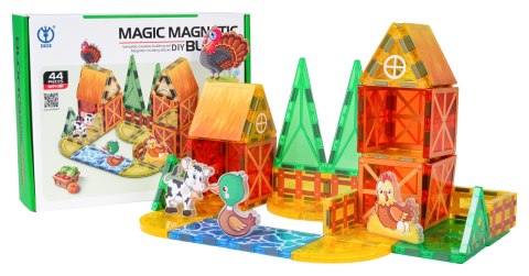 Zestaw Klocków Magnetycznych Farma 44el.