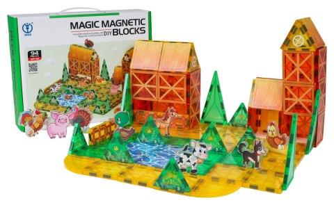 Zestaw Klocków Magnetycznych Farma 94el.